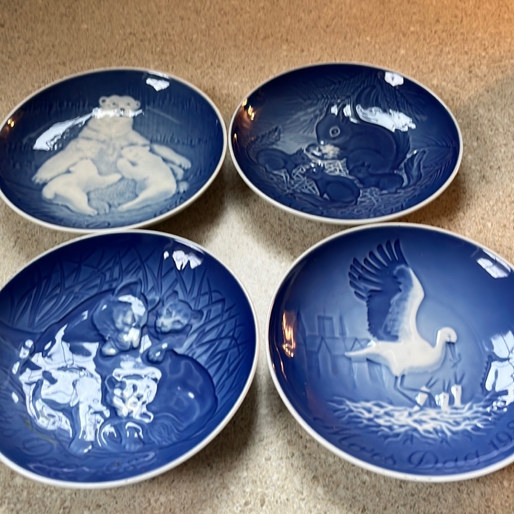 Copenhagen porcelain plates.